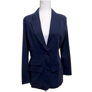 Capsule 121 Womens Blazer Navy Blue  Jacket Single-Button Size L NEW with Tags